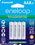4 New Panasonic Eneloop Aaa 800MAH 2100 Cycles Ni-mh Rechargeable Batteries. Price: $15.84.