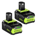 Ryobi 18V 8.0AH Battery P107 P108 2-PACK New. Price: $59.99.