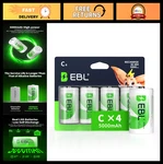 Ebl Rechargeable Batteries, 5000MAH Ni-mh High Capacity Cell Battery New Ret. Price: $31.99.
