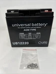 Upg UB12220 Universal Non-spillable Sealed Lead-acid Battery, 12V, 22AH, Agm New. Price: $42.00.