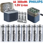 Lot Philips 1.5V 3600MWH Aa Rechargeable Lithium Battery With Charger Box New. Price: $50.99.