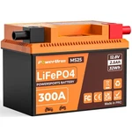 Lithium Motorcycle Battery, Powerurus 300A LIFEPO4 Battery... New. Price: $76.94.