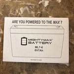 Mighty Max Battery 6-VOLT 7 Ah Sealed Lead Acid (sla) Rechargeable New. Price: $14.99.