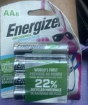 Energizer Recharge Power Plus Aa Nimh 2.0AH 1.2V Batteries 8 Pack New. Price: $19.99.