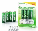 Aa 4PACK Rechargeable Li-ion Battery Portable With Usb Cable 1.5V 3100MWH Bms New. Price: $19.99.