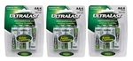3 Ultralast Rechargeables Weather Durability Longer Lasting Solar Batteries 4PK New. Price: $34.19.