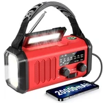 Leaton 20000MAH Emergency Solar Hand Crank Radio Noaa Am/fm Flashlight Sos Lamp New. Price: $68.99.