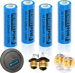 Henreepow Aa 3.2V Solar Rechargeable Batteries, Double 600MAH 1.92WH Life New. Price: $16.79.